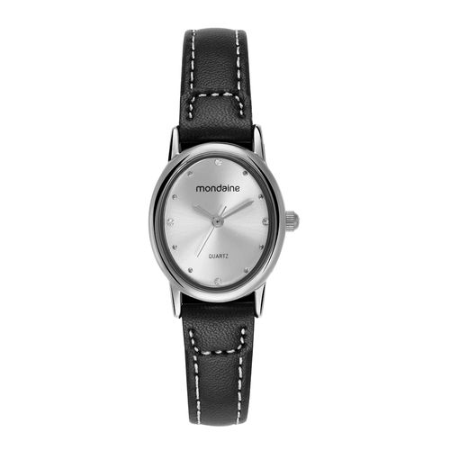 Relógio Feminino Oval Cristais Preto