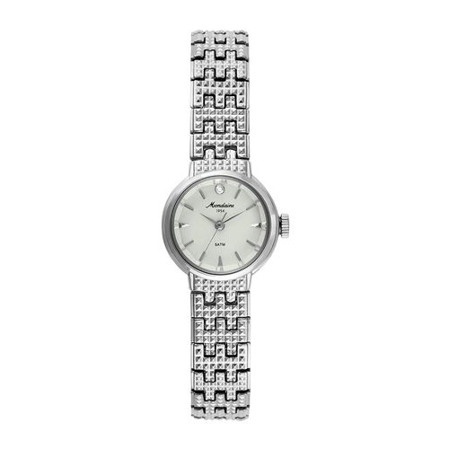 Relógio Feminino Vintage Cristais Prata