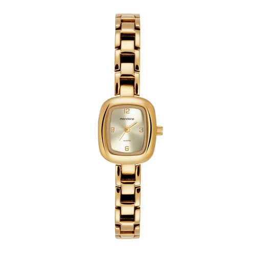 Relógio Feminino Quadrado Metal Dourado