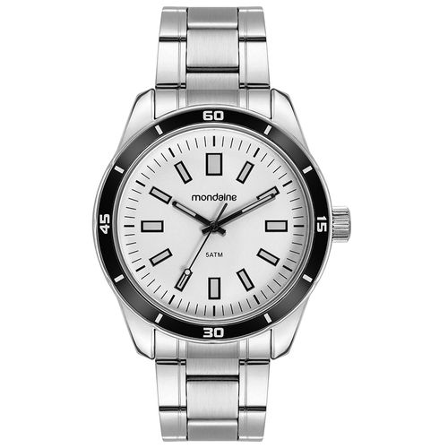 Relógio Masculino Analógico Pulseira Aço Prata