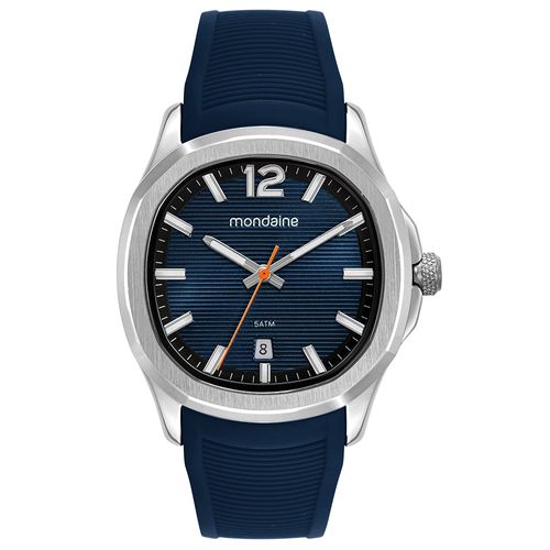 Relogio Masculino Quadrado Silicone Azul