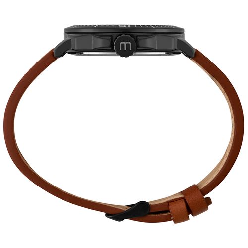 Relogio Masculino Preto Robusto Couro Genuíno