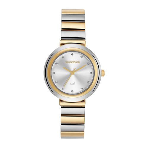 Relogio Feminino Bicolor Mostrador Metálico