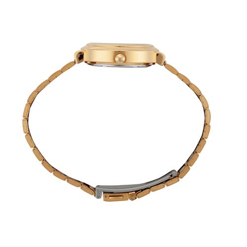 Relogio Feminino Dourado Mostrador Metálico