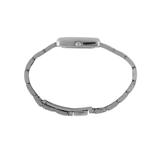Relógio Feminino Troca Pulseira Quadrado Prata