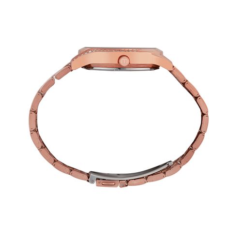 Relógio Feminino Madrepérola Cristais Rose Gold