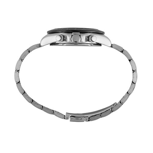 Relógio Masculino Cronógrafo Aço Branco Preto