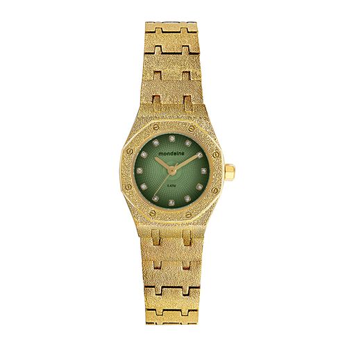Relógio Feminino Octogonal Efeito Frosty Verde